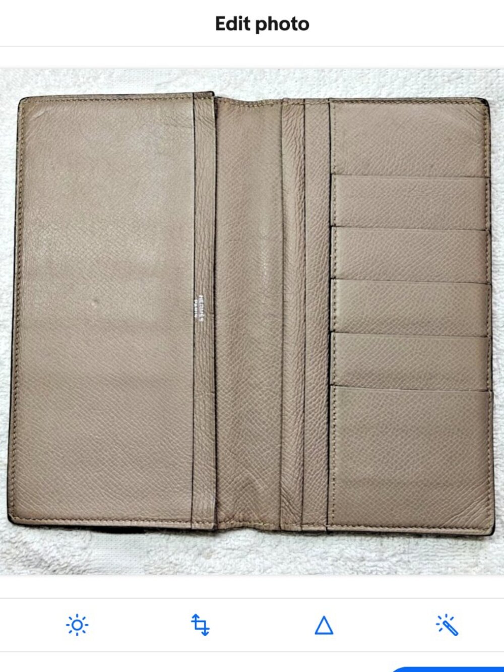 Hermes MC2 Fleming Grey Chevre Bi-fold Long Wallet
